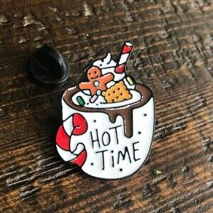 HOT TIME Hot Chocolate Cocoa Mug Collectible Enamel Pin